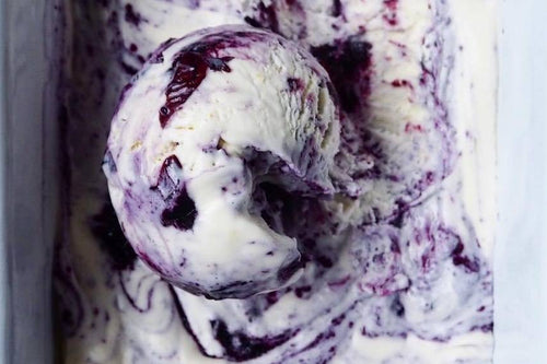 Blueberry Ripple Ice Cream.