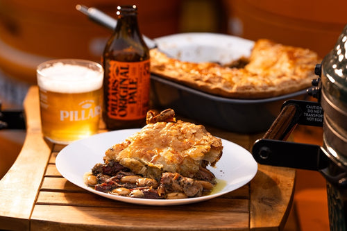 Willy’s Pies x Big Green Egg x Falcon : Braised Lamb Shoulder, Butter Bean and Wild Garlic Pie.